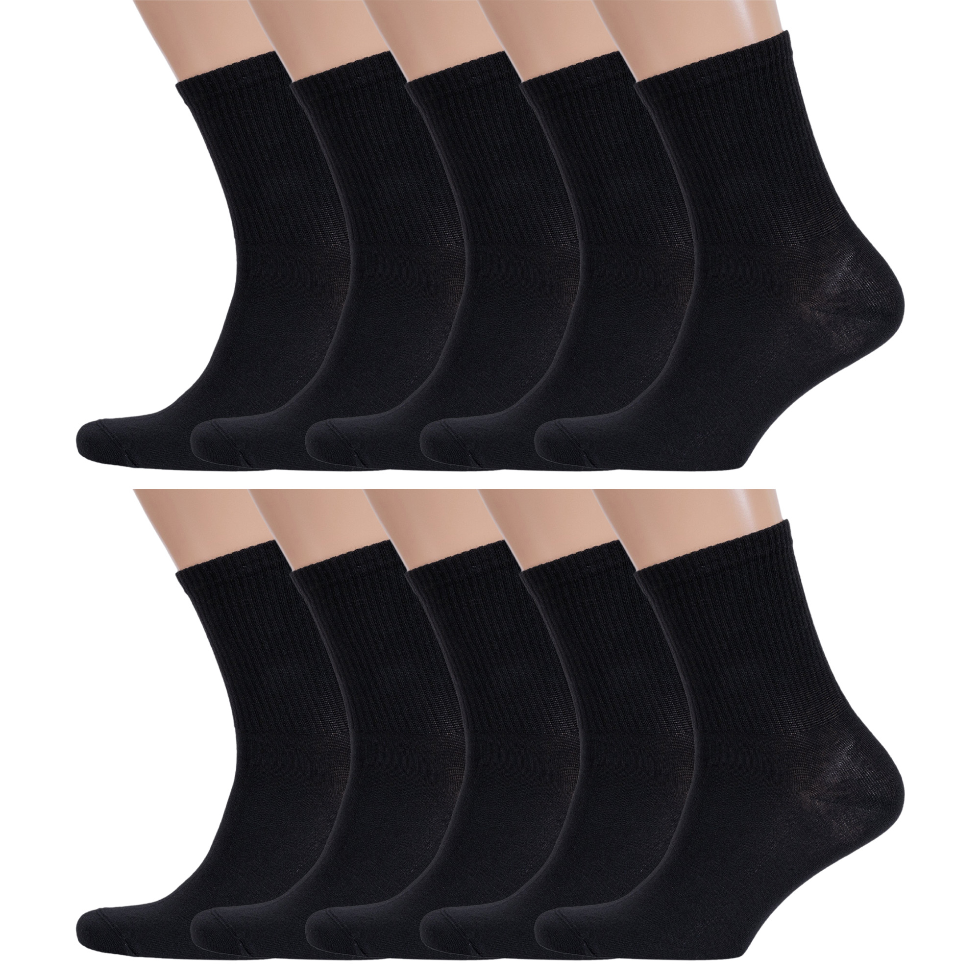 

Комплект носков мужских Rusocks 10-М3-13747 черных 25-27, 10 пар, Черный, 10-М3-13747