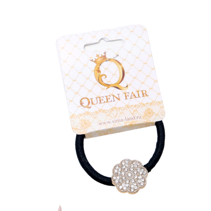 

Резинка для волос Queen Fair Отражение Пышный Цветок 4,5*2,3 см 1 шт, Черный