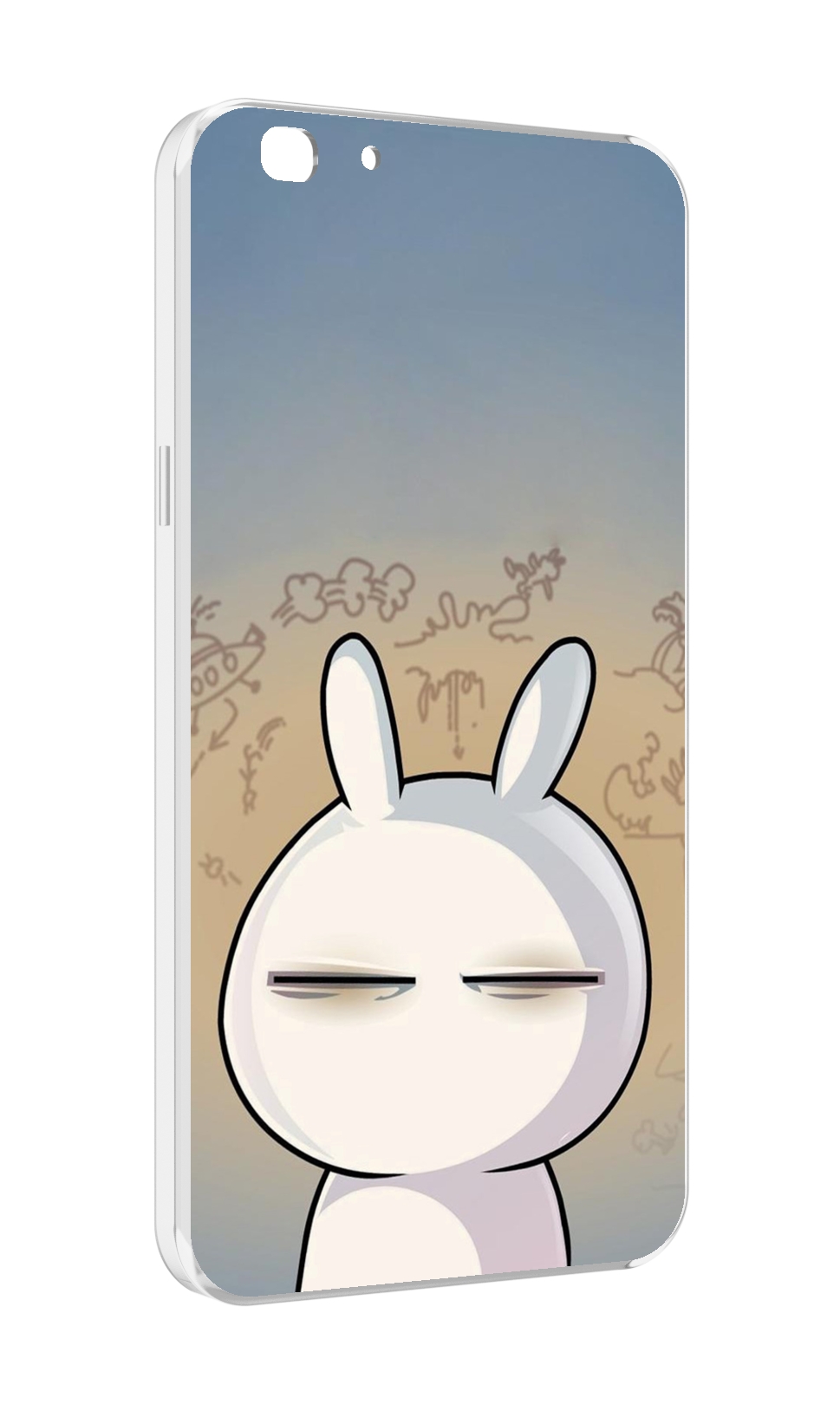 

Чехол MyPads Подозрительный-зайка для Oppo A77/F3 (2017 год), Прозрачный, Tocco