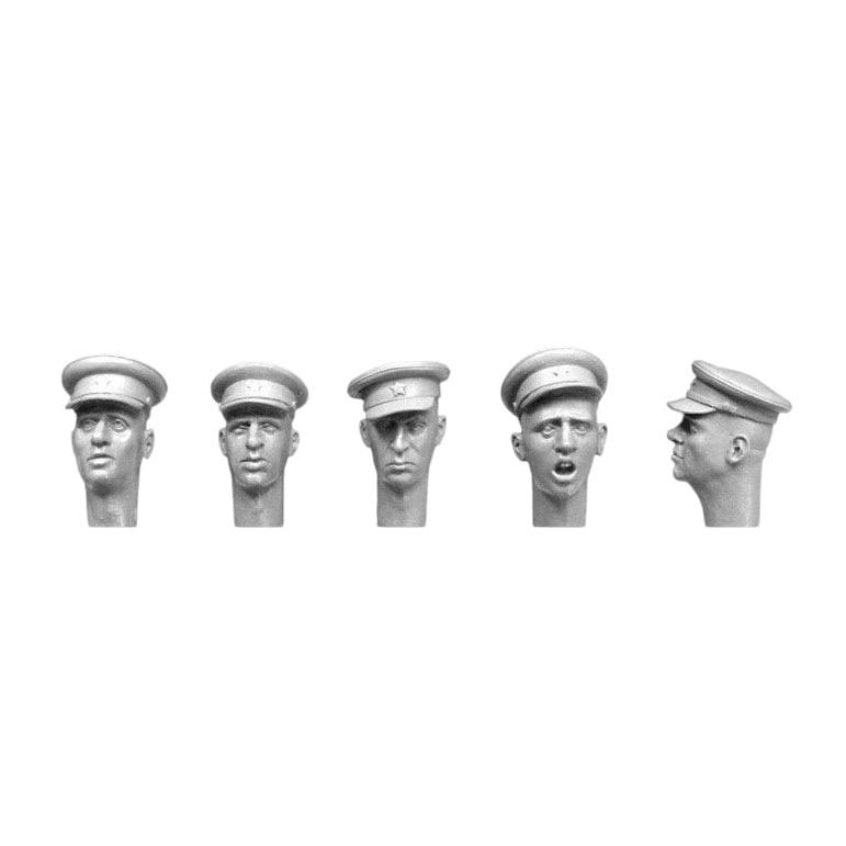 

HRH07 5 heads, Soviet WW2 officers caps