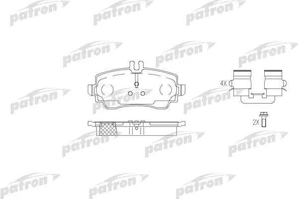 

Колодки тормозные дисковые передн MERCEDES-BENZ: A-CLASS 97-04 PATRON PBP1357