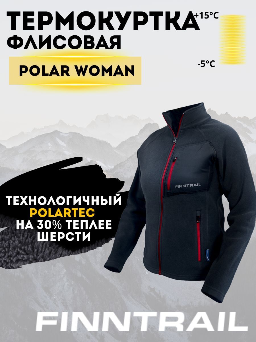 

Куртка женская Finntrail Polar черная XS, Черный, Polar