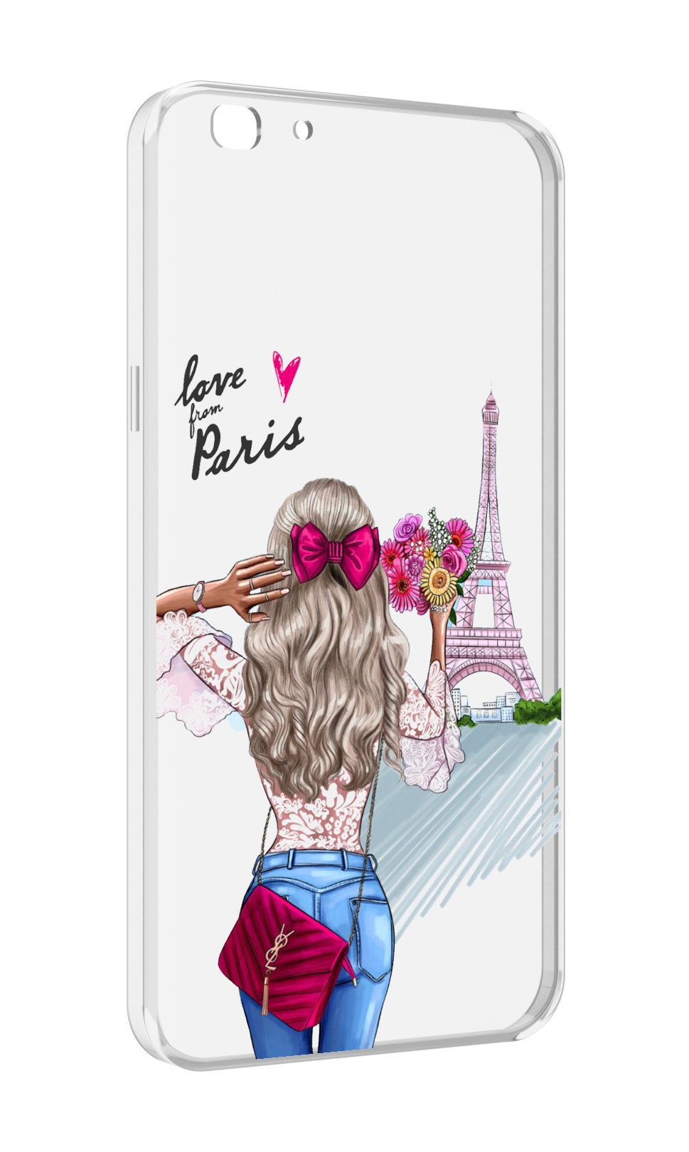 

Чехол MyPads Парижанка женский для Oppo A77/F3 (2017 год), Прозрачный, Tocco