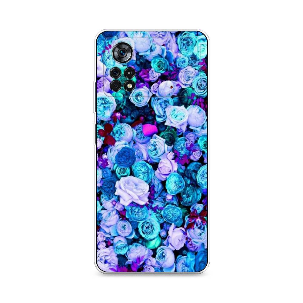 

Чехол на Xiaomi Poco X4 Pro 5G "Цветочный ковер", Фиолетовый, 313150-2
