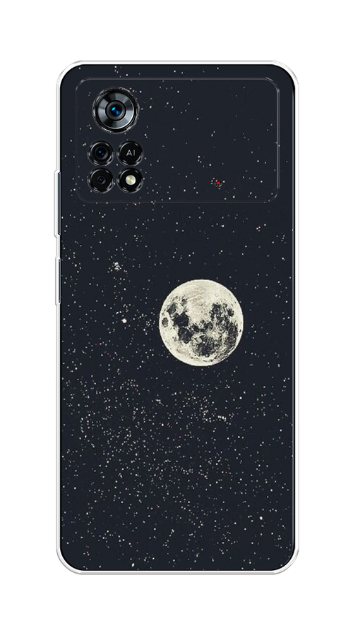 

Чехол на Xiaomi Poco X4 Pro 5G "Полнолуние", Красный, 313150-2