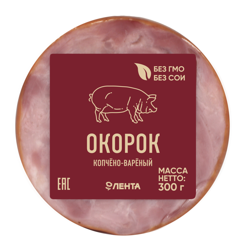 

Окорок Лента Деликатесный 300 г