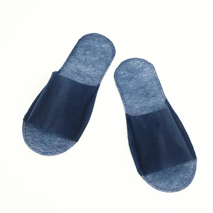 Одноразовые тапочки Эконом, синие, 25 пара носки одноразовые для парафинотерапии утолщенные спанлейс белые 1 пара упак