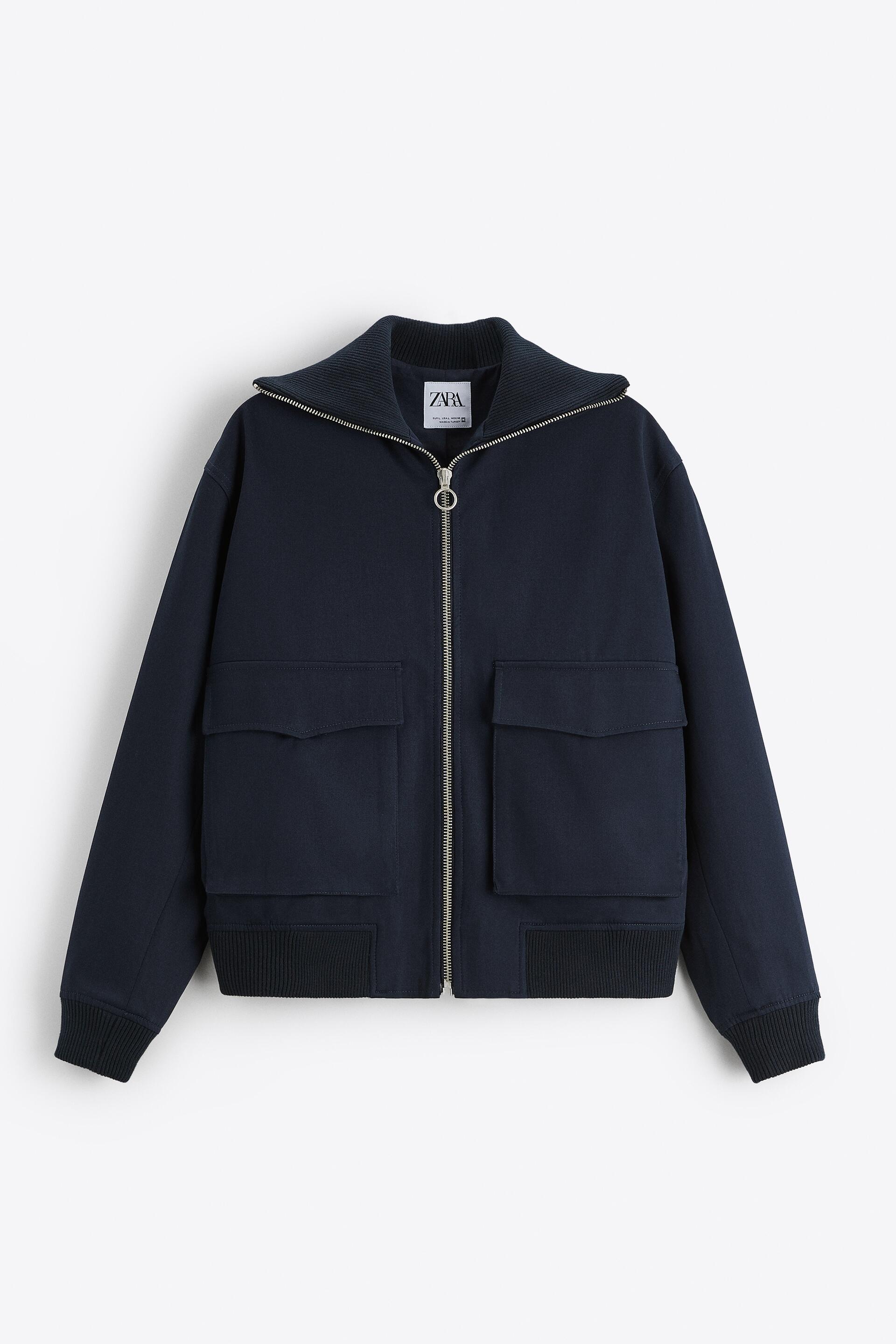 

Бомбер мужской ZARA 00706405 синий L (доставка из-за рубежа), 00706405