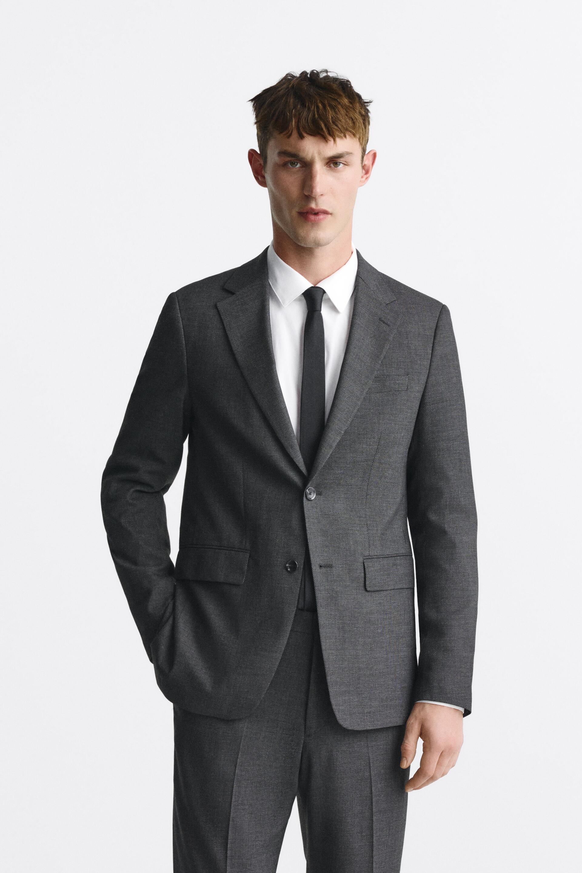 

Пиджак мужской ZARA 00706330 серый 50 RU (доставка из-за рубежа), 00706330