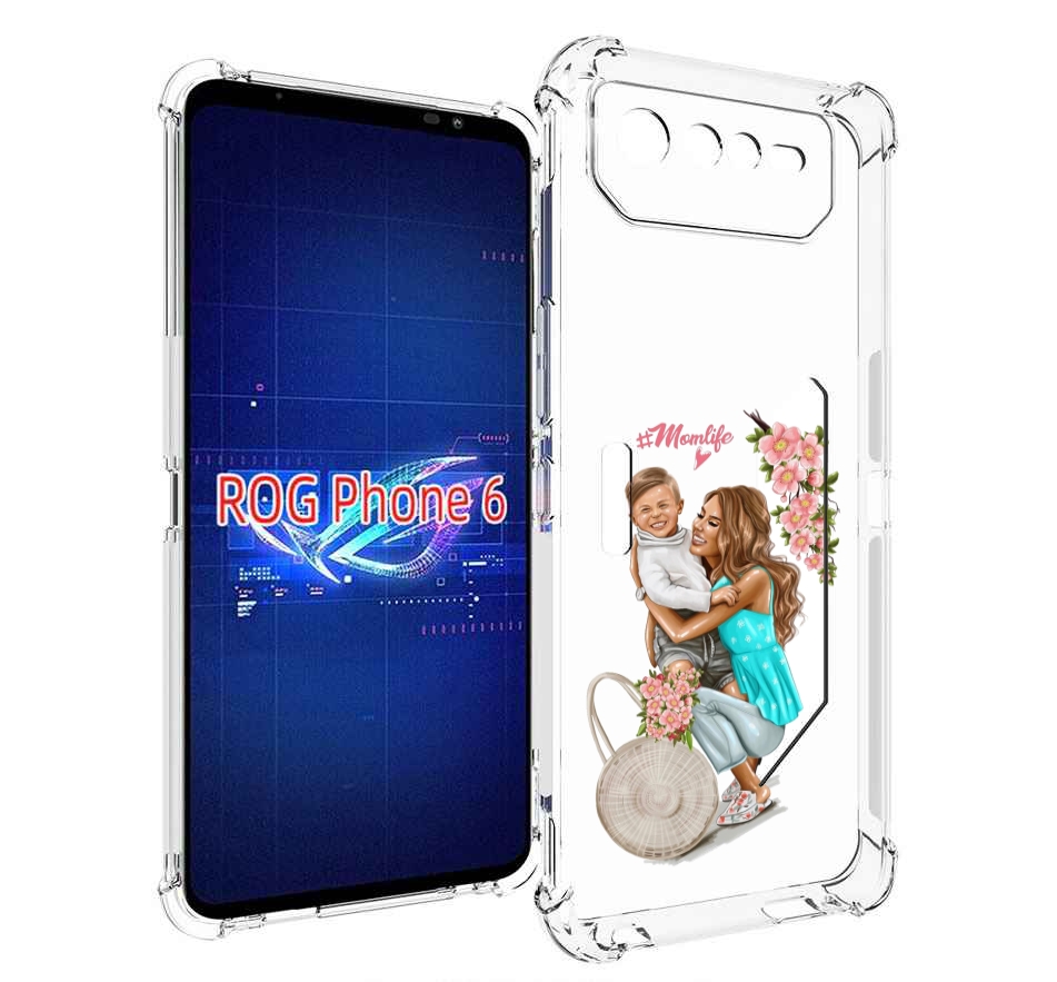 

Чехол MyPads Momlife для Asus ROG Phone 6, Прозрачный, Tocco