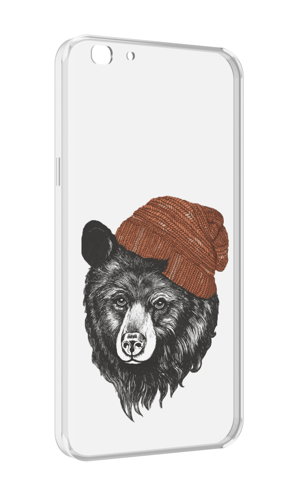 

Чехол MyPads Медведь в шапке 2 для Oppo A77/F3 (2017 год), Прозрачный, Tocco