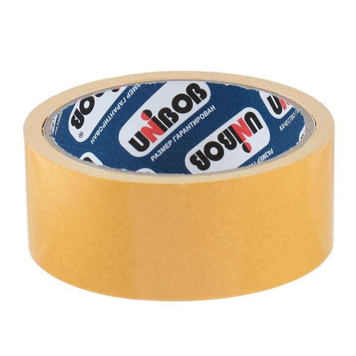 

Клейкая лента UNIBOB, двусторонняя, белая основа, 38 мм х 10 м (8 шт)
