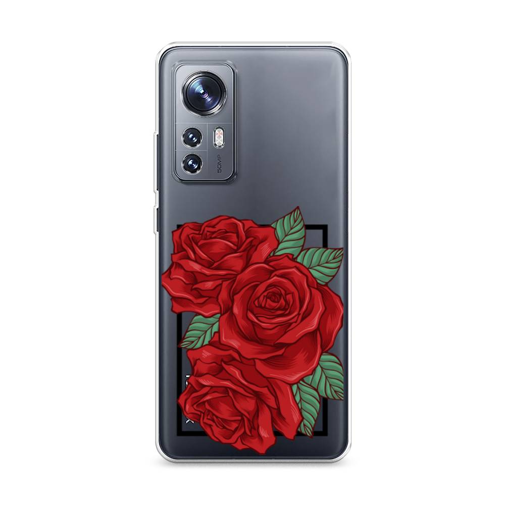 

Чехол на Xiaomi 12"Три алые розы", Красный, 312950-2