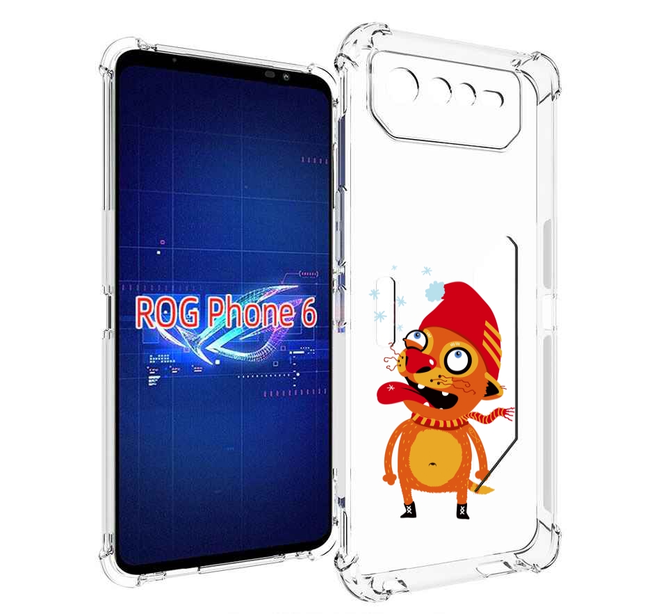 

Чехол MyPads Зимний кот для Asus ROG Phone 6, Прозрачный, Tocco