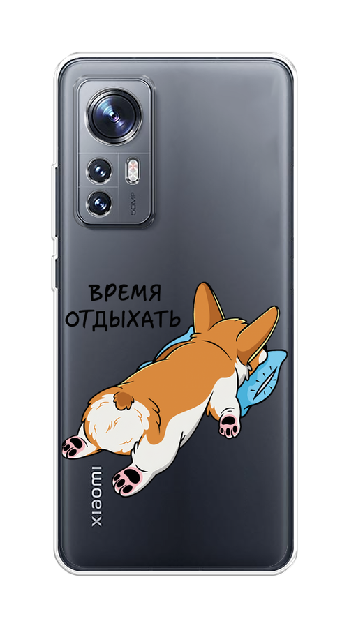 

Чехол на Xiaomi 12"Корги отдыхает", Черный;коричневый;голубой, 312950-1