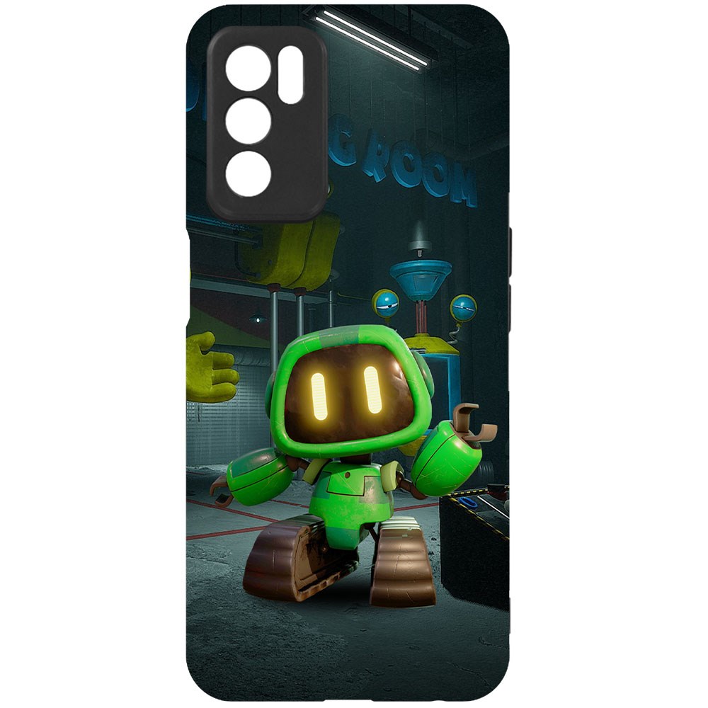

Чехол софт кейс Хаги Ваги - Буги-бот для Oppo A16 черный