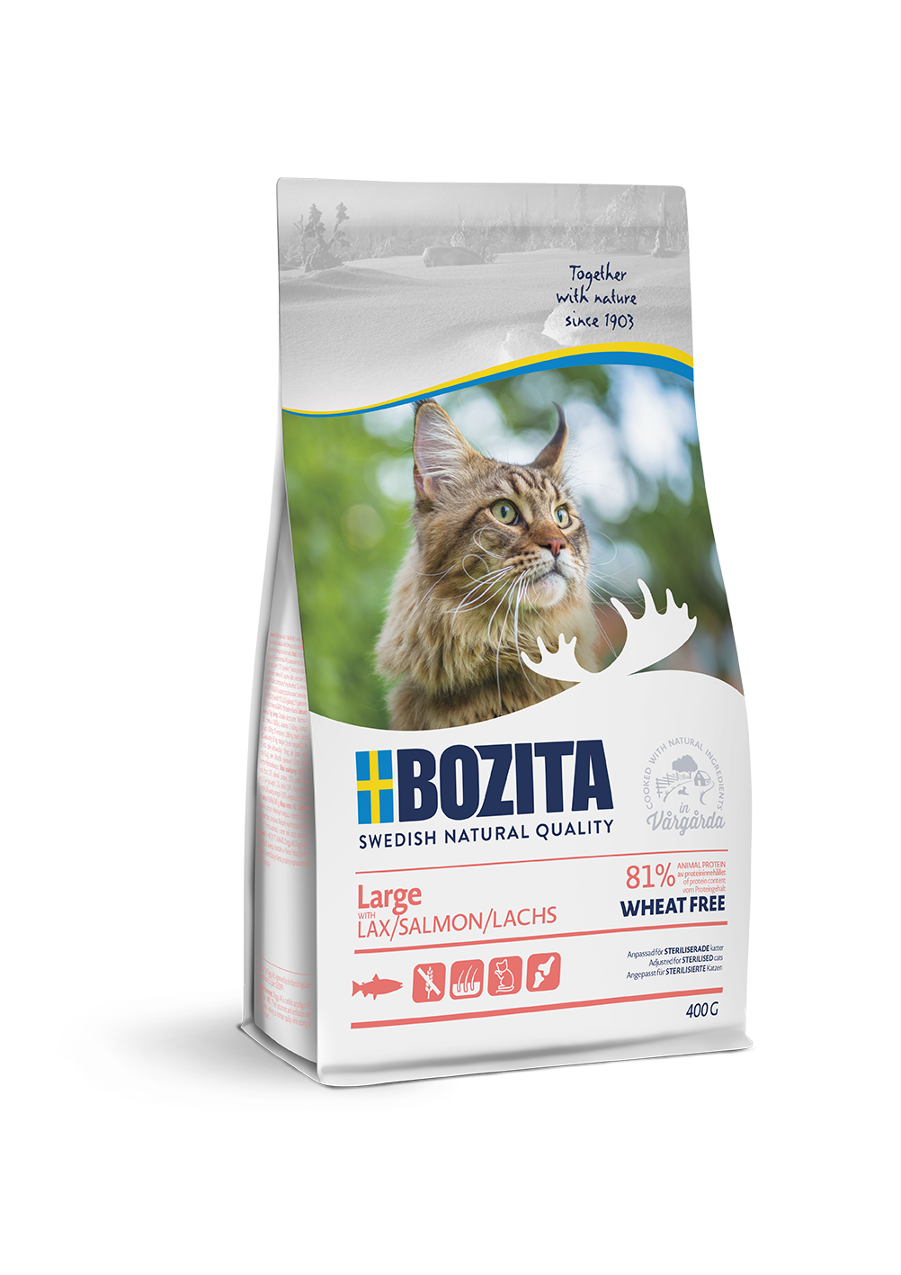 фото Сухой корм для кошек bozita feline function large, лосось, 0,4кг