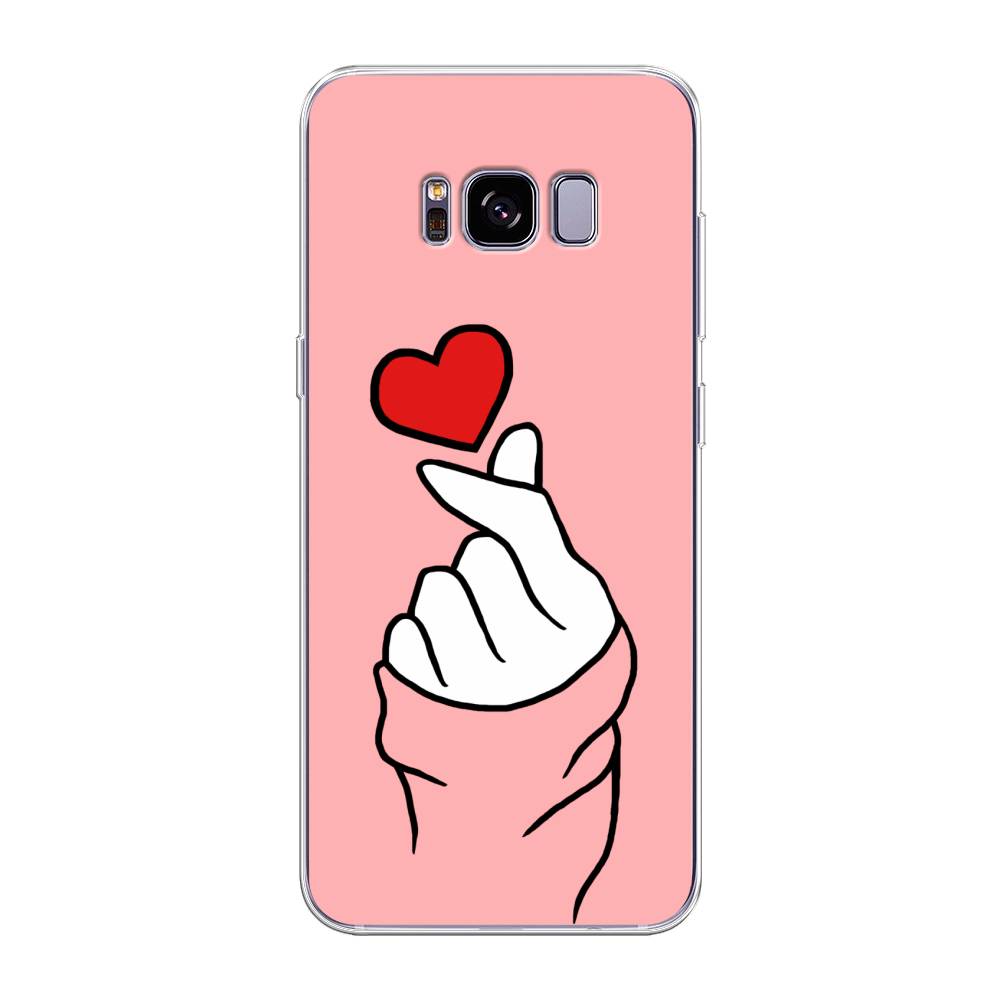 

Чехол Awog на Samsung Galaxy S8 + "Милое сердечко", Белый;красный;черный, 24850-7