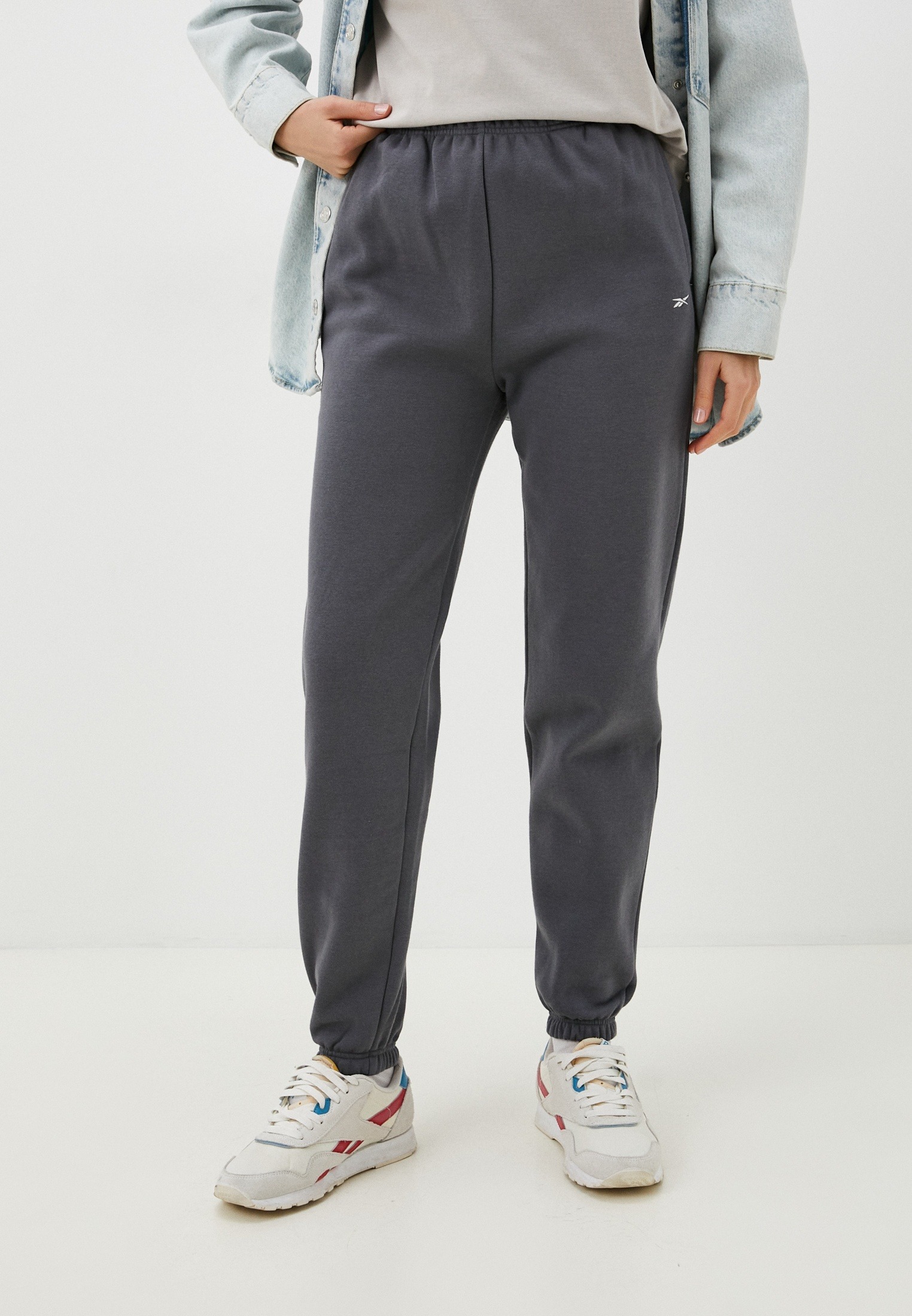 Спортивные брюки женские Reebok REEBOK CLASSICS FLEECE SLIM JOGGER серые XL