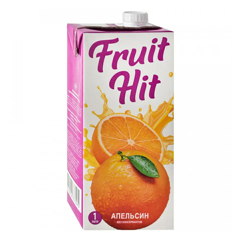 Напиток сокосодержащий Fruit Hit апельсиновый 1 л 97₽