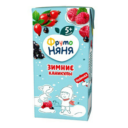 

Напиток сокосодержащий для детей ФрутоНяня Зимние каникулы с 5 месяцев 0,2 л