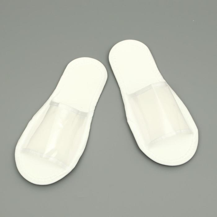 Одноразовые тапочки Водолей-Эконом прозрачный мыс, 25 пар носки одноразовые для прокатной обуви из нпп белый 360 120 мм спанбонд 17 г м2 инд уп