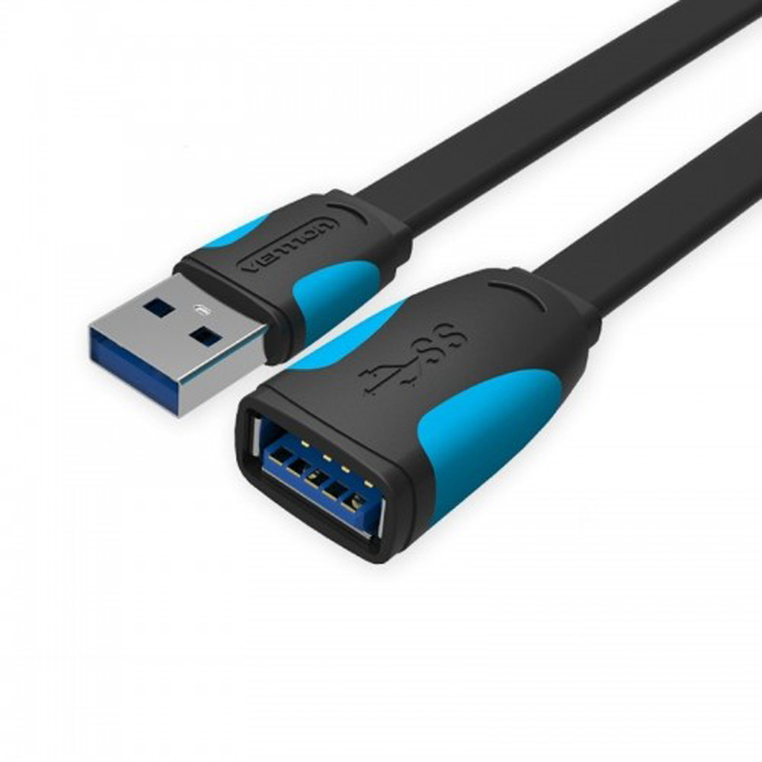 Кабель удлинитель USB30 АMAF 3м Vention VAS-A13-B300 плоский 955₽