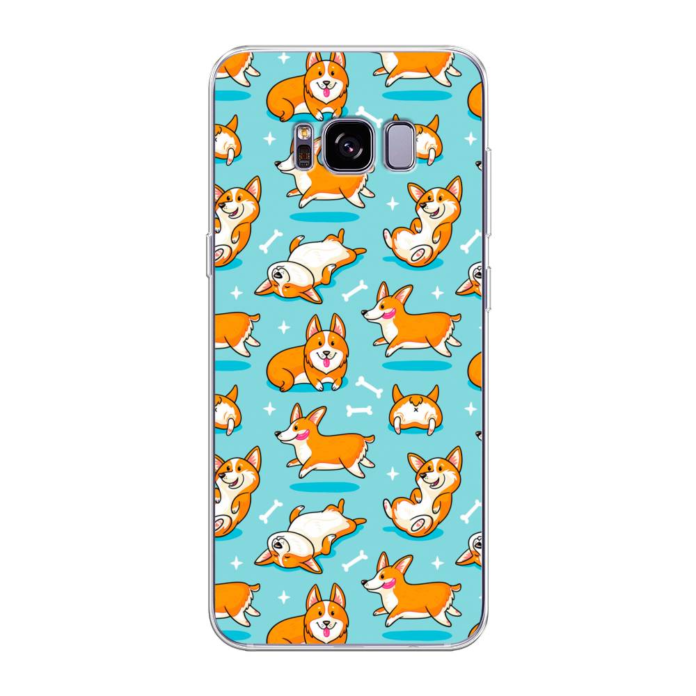 

Чехол Awog на Samsung Galaxy S8 + "Веселые корги", Коричневый, 24850-2