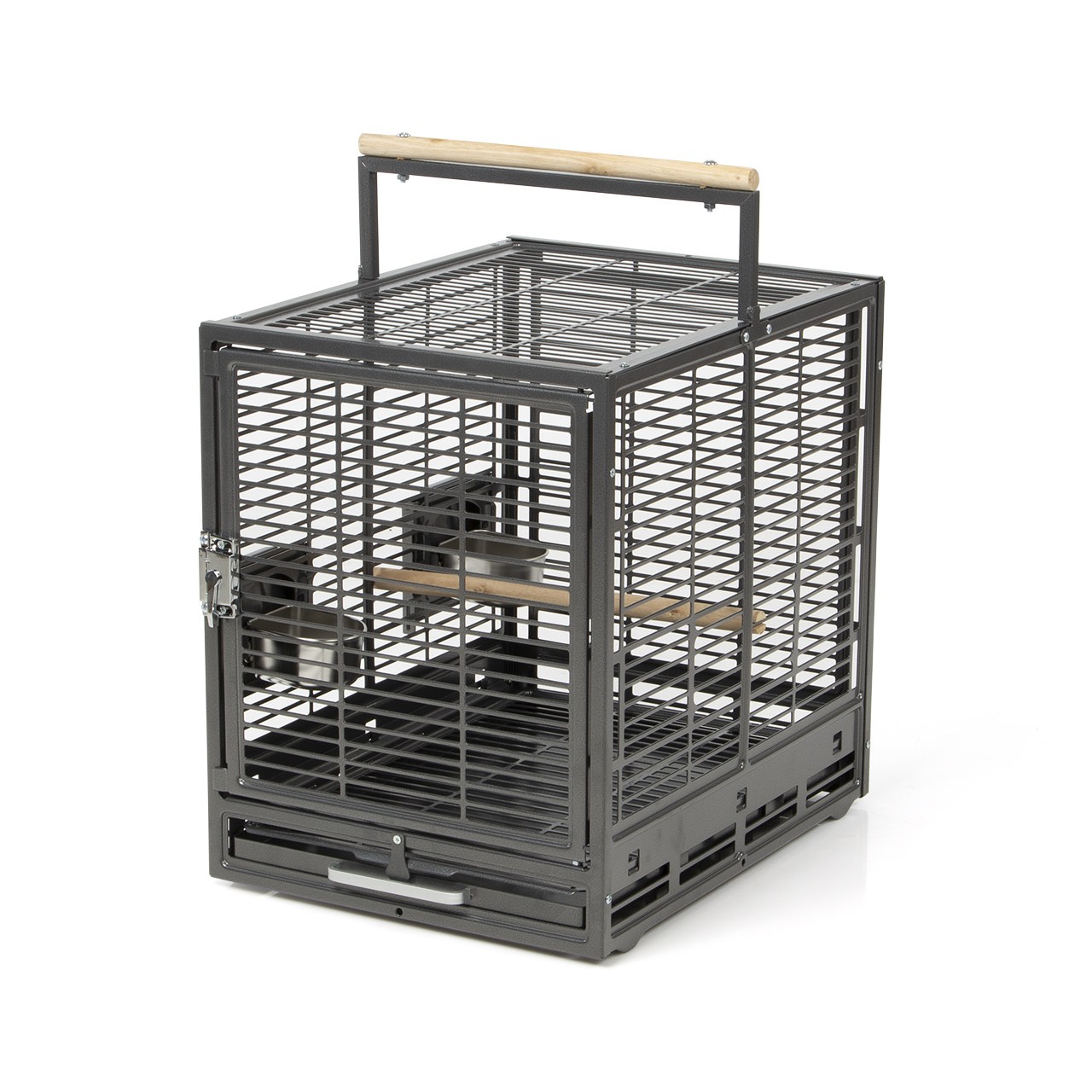 Клетка для птиц транспортировочная Montana Cages Evo Cage Travel Platinum, 47х38х46 см