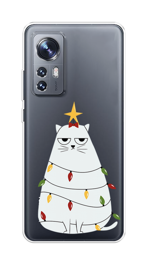 

Чехол на Xiaomi 12"Котик в гирлянде", Белый;красный;желтый, 312950-1