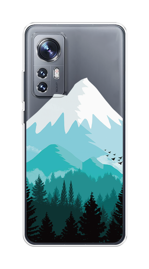

Чехол на Xiaomi 12"Синяя снежная гора", Белый;голубой, 312950-2