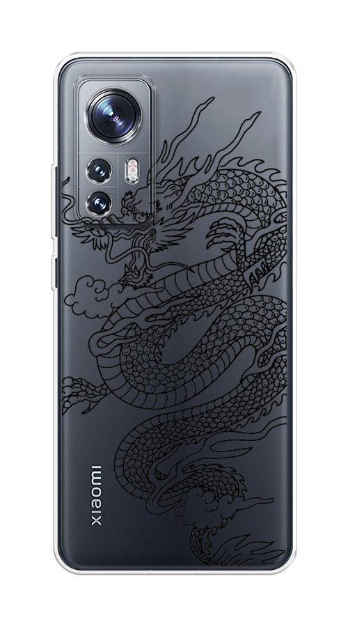 

Чехол на Xiaomi 12"Большой китайский дракон", Черный;серый, 312950-1