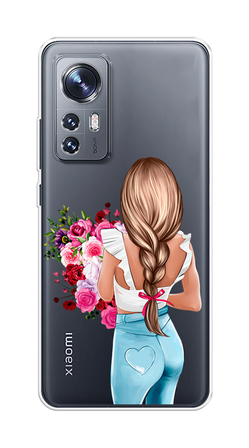 

Чехол на Xiaomi 12"Девушка с цветами", Коричневый;розовый;голубой, 312950-6