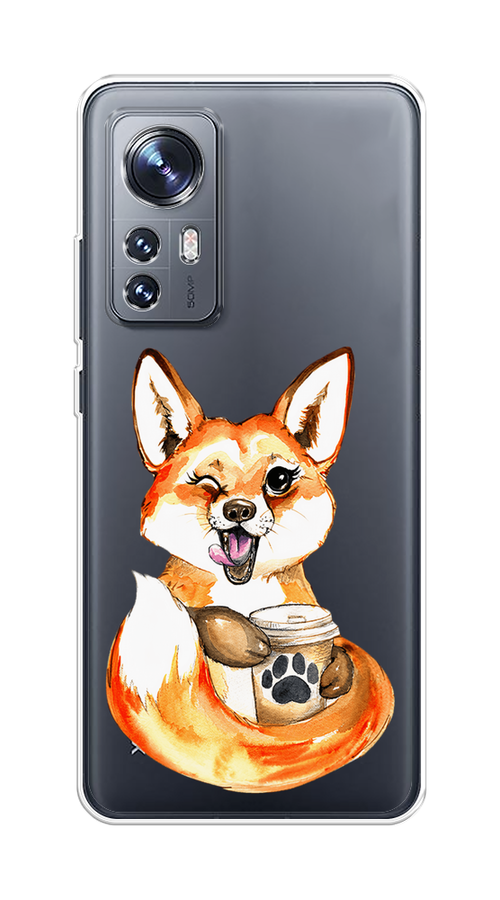 

Чехол на Xiaomi 12"Подмигивающая лиса с кофе", Оранжевый;белый;коричневый, 312950-4
