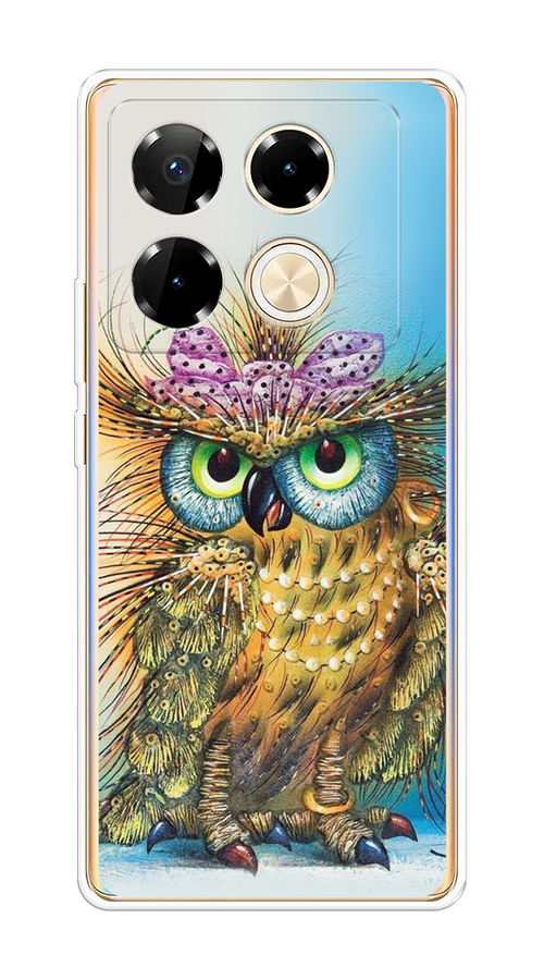 

Чехол на Infinix Note 40 Pro "Модная сова", Коричневый;голубой, 3105750-1