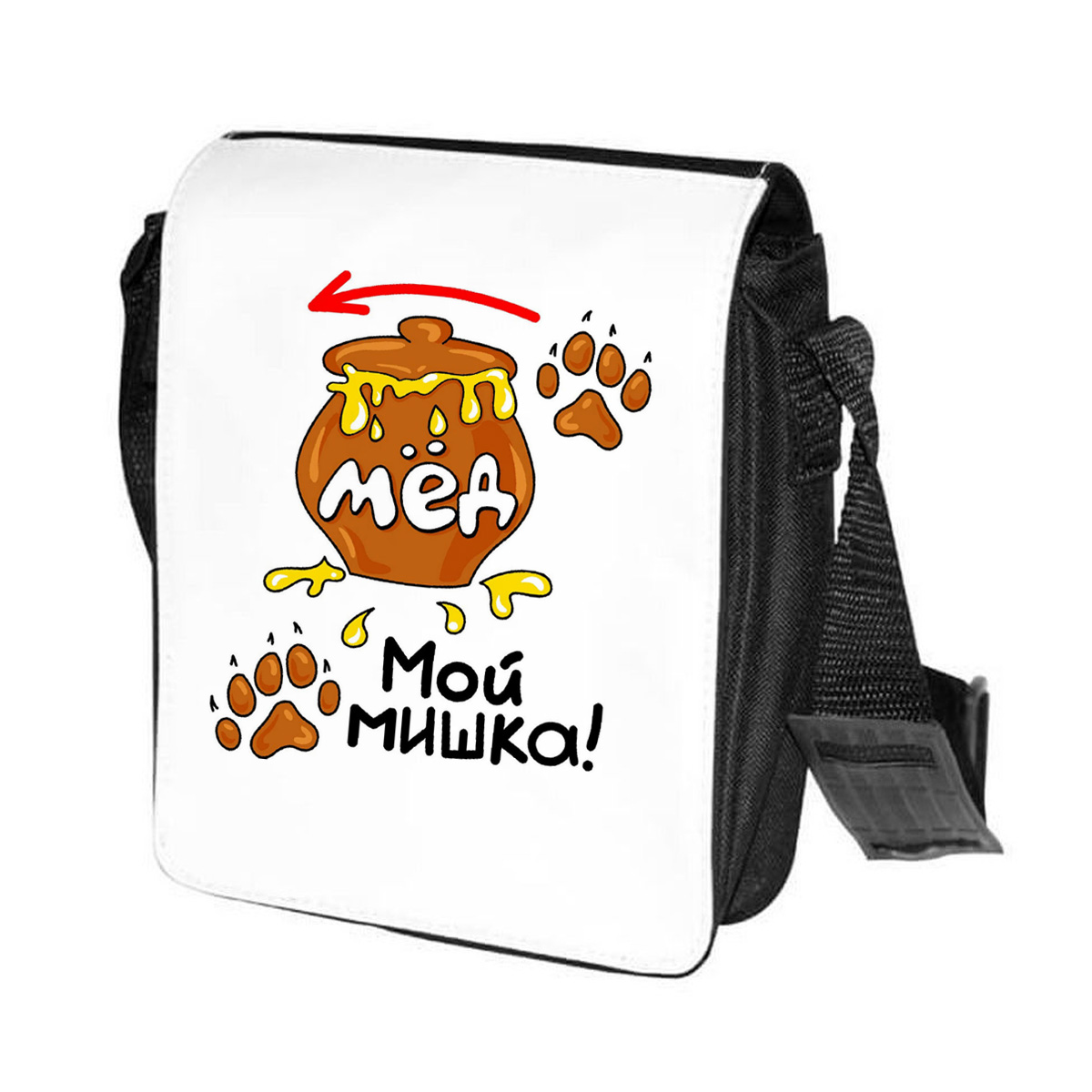

Сумка унисекс CoolPodarok CN0114020 черно-белый, Черный;белый, CN0114020
