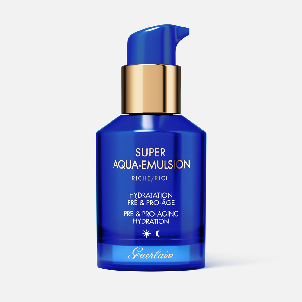 Эмульсия для лица Guerlain Super Aqua-Emulsion Rich Pre&Pro-Aging Hydration, 50 мл guerlain компактная бронзирующая пудра для лица terracotta