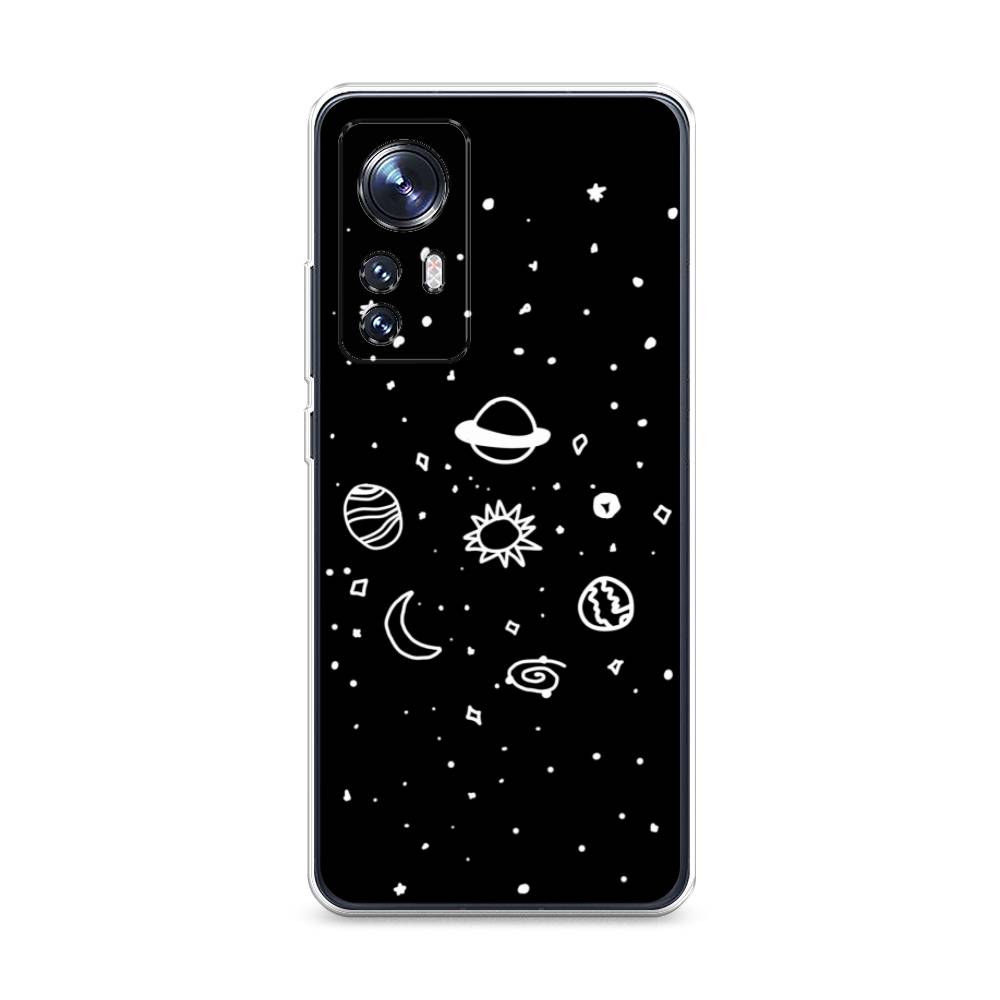 

Чехол на Xiaomi 12"Дудл солнечной системы", Бежевый;серый, 312950-2