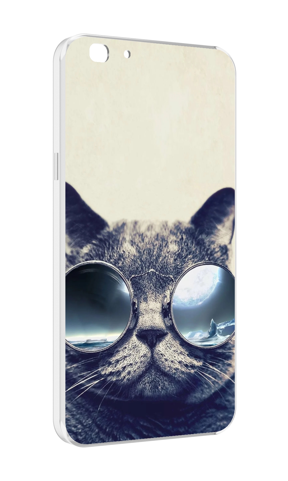 

Чехол MyPads Кот-в-очках-2 для Oppo A77/F3 (2017 год), Прозрачный, Tocco