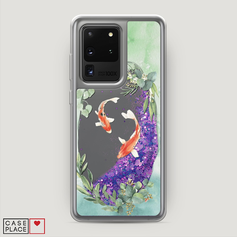 

Чехол Awog на Samsung Galaxy S20 Ultra "Две золотые рыбки", Разноцветный, 29492-1