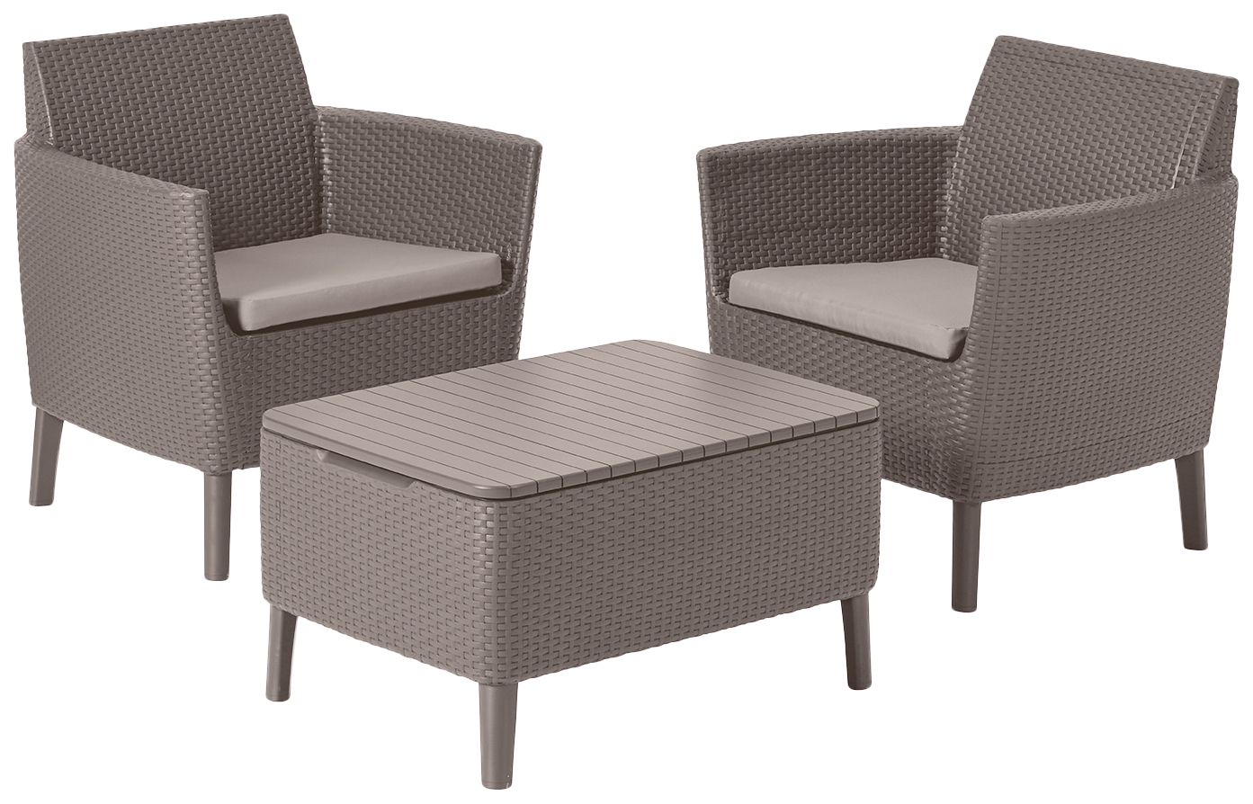 Набор садовой мебели Allibert Salemo balcony set 17205935/кап cappuccino 3 предмета