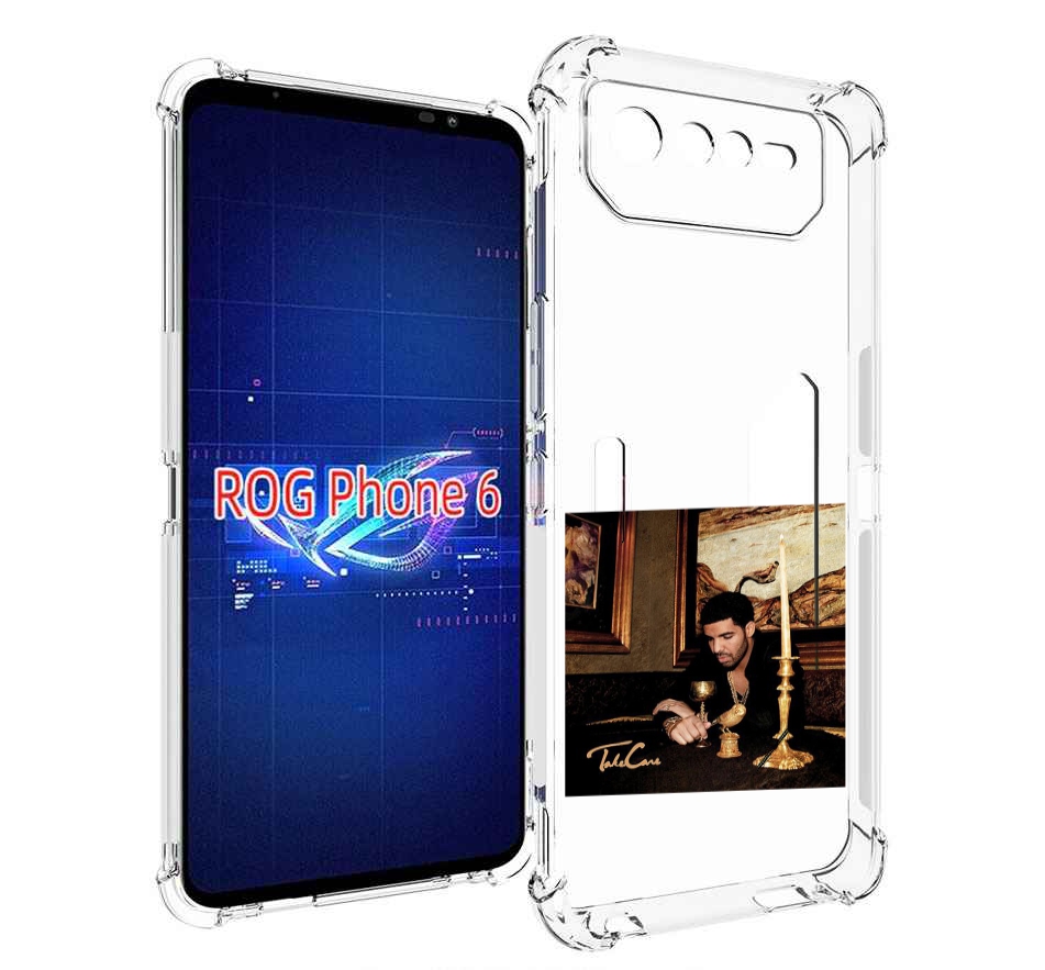

Чехол MyPads Drake - Take Care для Asus ROG Phone 6, Прозрачный, Tocco
