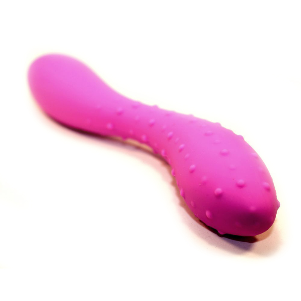 Розовый фаллоимитатор с двумя разными поверхностями 20 см