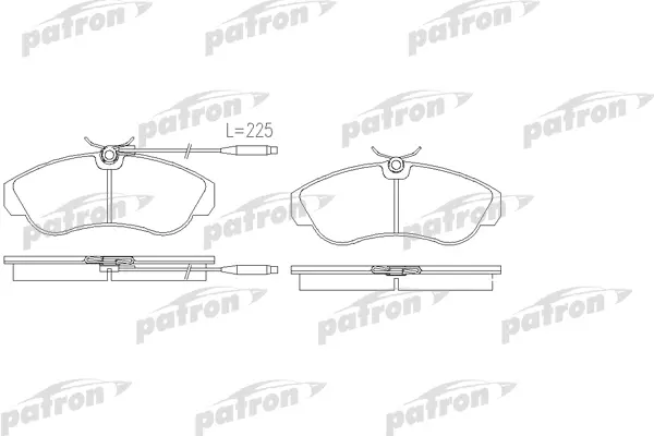 

Тормозные колодки PATRON дисковые PBP968