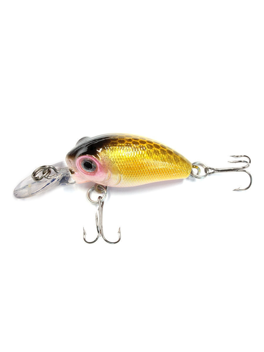 

Воблер Namazu Tatar, L-45мм, 3,5г, кренк, плавающий (0,5-1,5м), цвет 3/200/20/, Желтый;черный