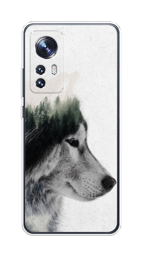 

Чехол на Xiaomi 12"Волк лес", Серый;белый, 312950-1