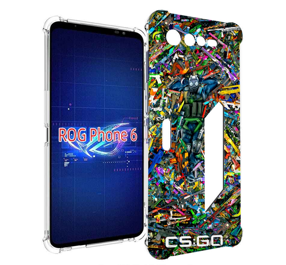 

Чехол MyPads CS GO guns skins мужской для Asus ROG Phone 6, Прозрачный, Tocco