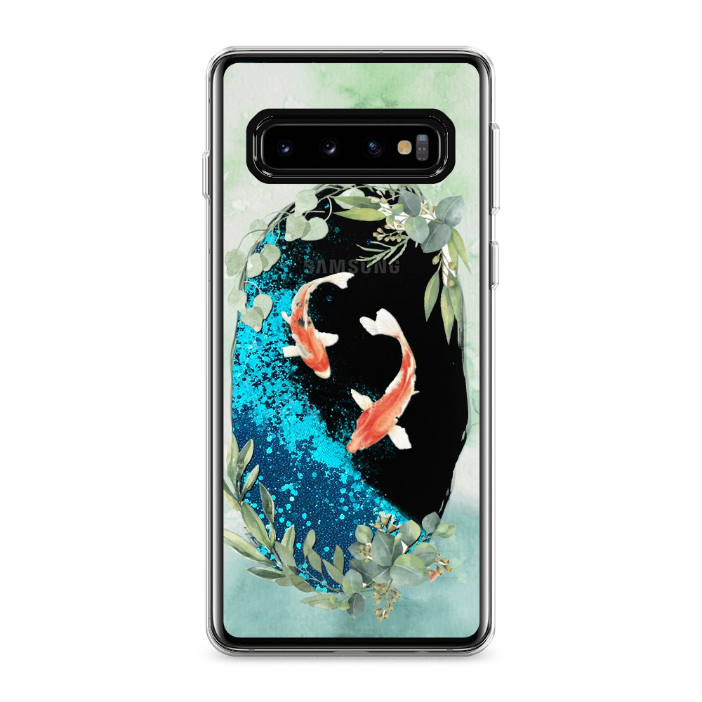 

Чехол Awog на Samsung Galaxy S10 "Две золотые рыбки", Разноцветный, 27093-1
