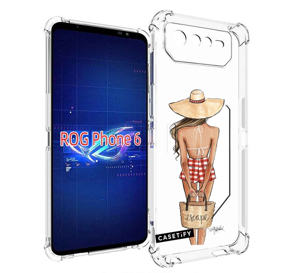 

Чехол MyPads CASETiFY женский для Asus ROG Phone 6, Прозрачный, Tocco