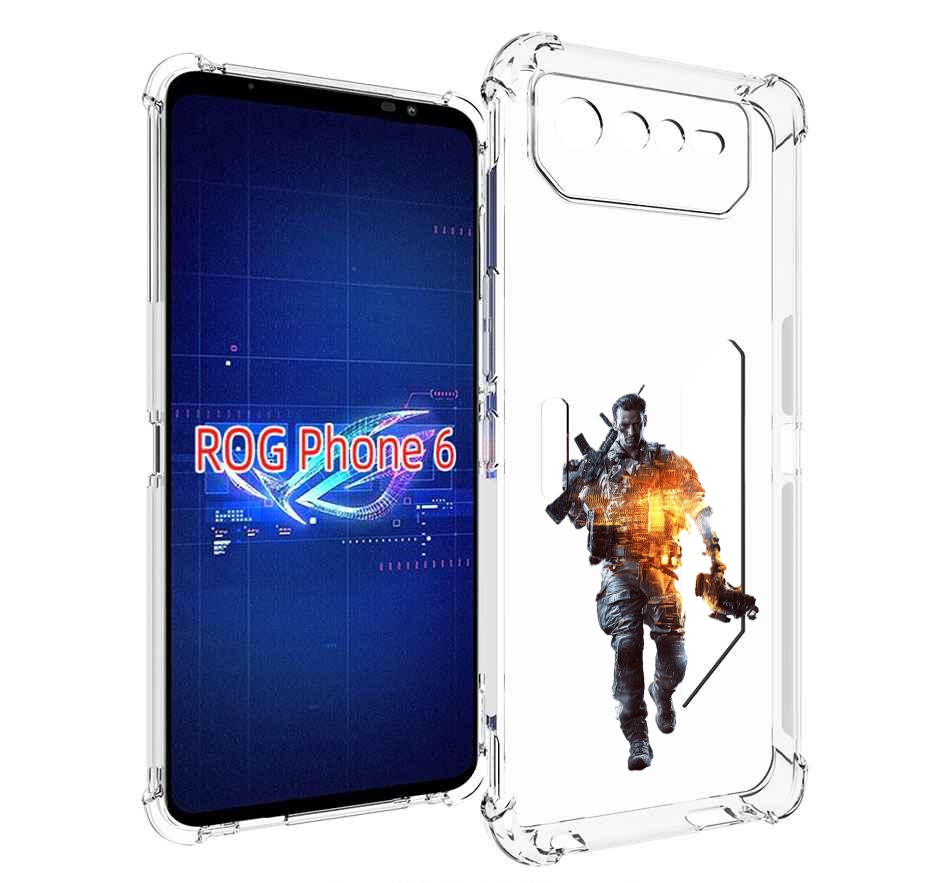 

Чехол MyPads Battlefield-4 мужской для Asus ROG Phone 6, Прозрачный, Tocco